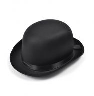  Bowler Hat. Black Satin Finish.