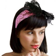 80's Pink Lace Headband