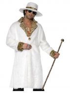 Pimp Costume, White and Leopard Skin