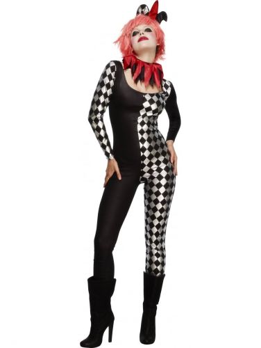 Adult Fever Harlequin Jester Costume