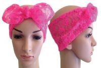 Neon Pink Ladies 80's Lace