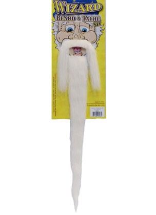 Wizard Beard & Tache Set (White)