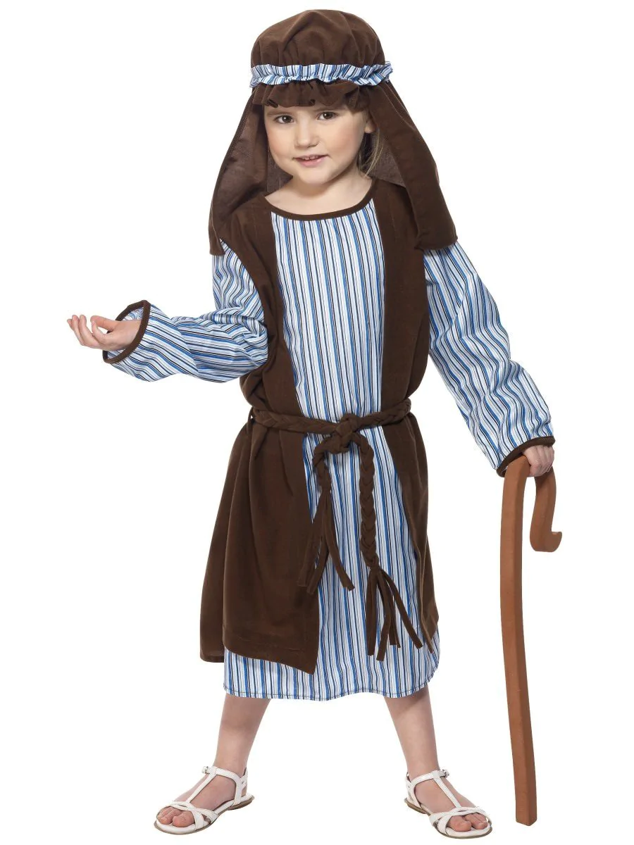 Shepherd Costume, Child, Blue & Brown