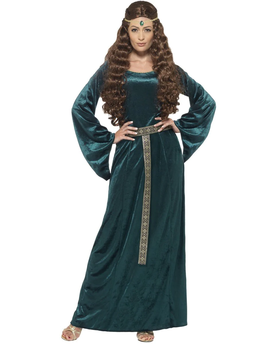 Medieval Maid Costume, Green 