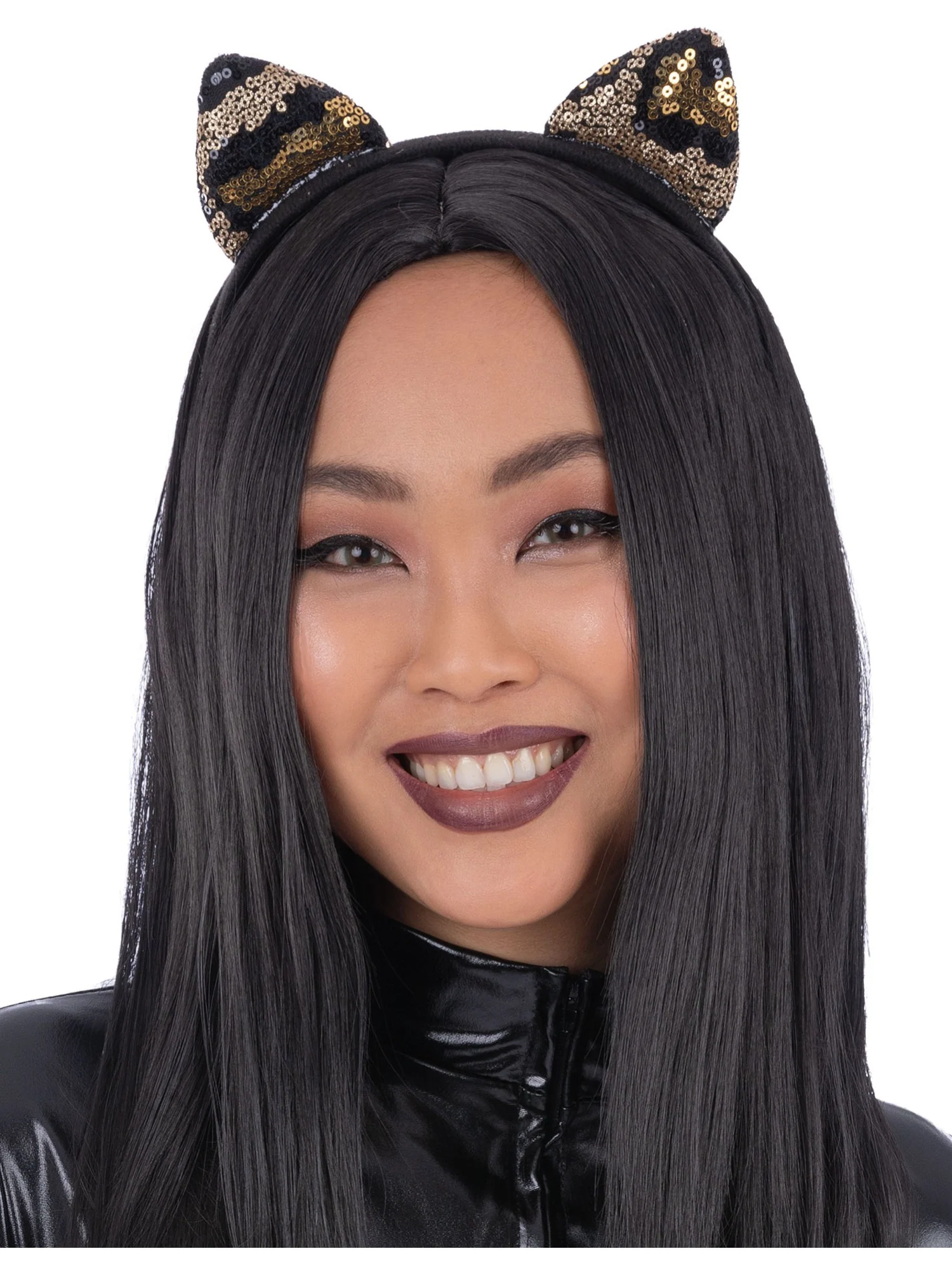 Sequin Leopard Cat Ear Headband 